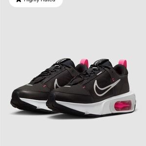 Nike Black and Pink Air Max Sneakers